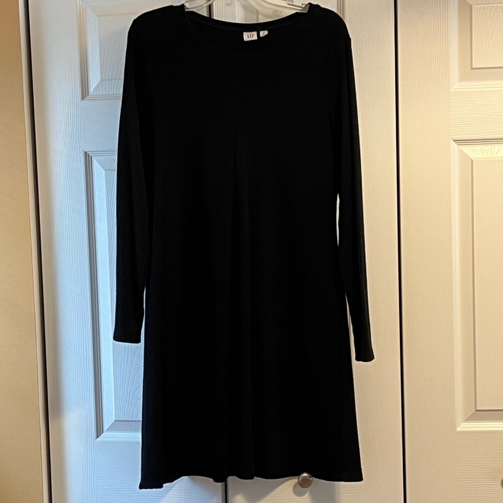 Gap women’s black dress ribbed - XL